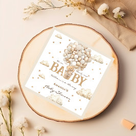 Teddybjörn ballonger Knappast väntar Boho Baby Sho Pappersservett