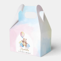 Teddybjörn Ballongmoln Mycket Första Födelsedagen