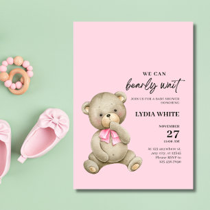 Teddybjörn Bebis Babyshower Inbjudan, Kan Nästan I Inbjudningar