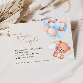 Teddybjörn, Blå ballonger, blöjlotteri Tilläggskort