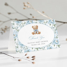 Teddybjörn, Blå slinga, Blå blommor, Bebisfest