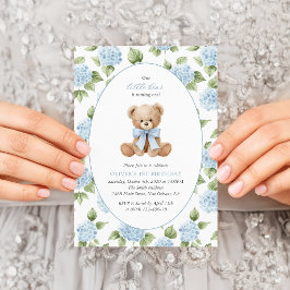 Teddybjörn, Blå slinga, Blå blommor, Första födels Inbjudningar