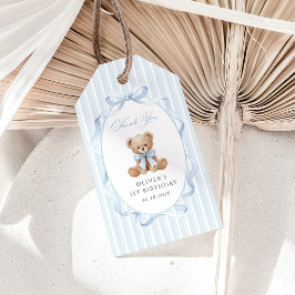 Teddybjörn, Blå slinga, Blå ränder, Första födelse Presentetikett