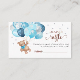 Teddybjörn blöja lotteri baby shower kuvert tilläggskort