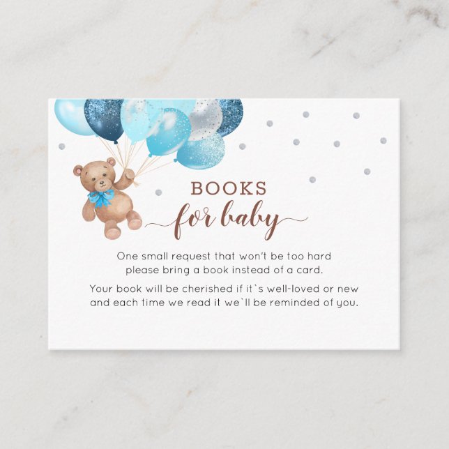 Teddybjörn Bokförfrågan Baby Shower Bilaga (Framsida)