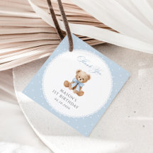 Teddybjörn, Bow, Blå prickar, Första födelsedagen