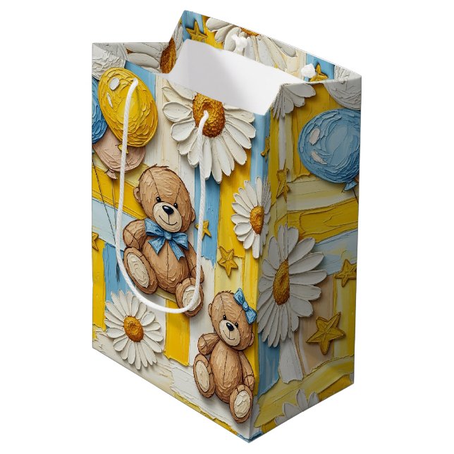 Teddybjörn Daisy Trädgårdsmönster (11) (Framsidan Vinklad)
