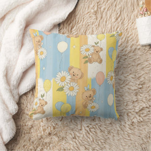 Teddybjörn Daisy Trädgårdsmönster (12) Kudde