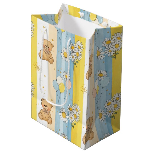 Teddybjörn Daisy Trädgårdsmönster (13) (Framsidan Vinklad)