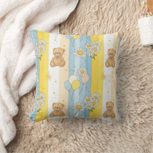 Teddybjörn Daisy Trädgårdsmönster (13) Kudde