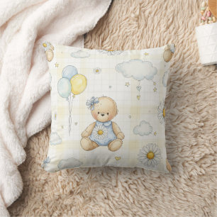 Teddybjörn Daisy Trädgårdsmönster (15) Kudde
