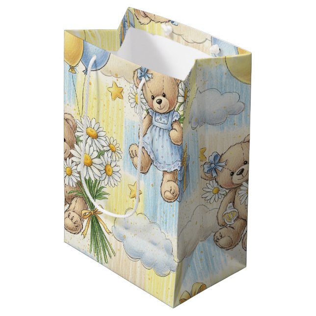 Teddybjörn Daisy Trädgårdsmönster (2) (Framsidan Vinklad)