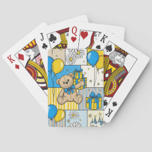Teddybjörn Daisy Trädgårdsmönster (4) Casinokort
