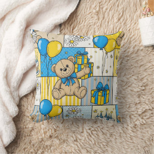 Teddybjörn Daisy Trädgårdsmönster (4) Kudde