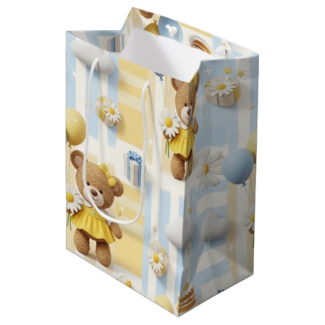 Teddybjörn Daisy Trädgårdsmönster (8) (Framsidan Vinklad)