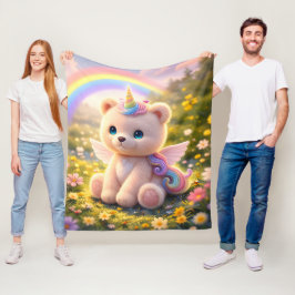 Teddybjörn enhörning lyxig filt