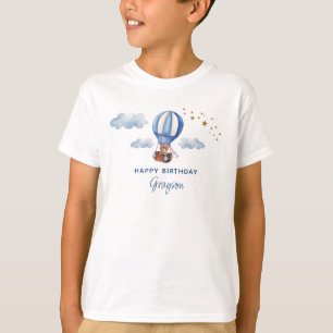 Teddybjörn födelsedag blå t shirt