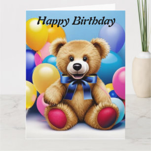 Teddybjörn Födelsedags Kort Glad Födelsedag