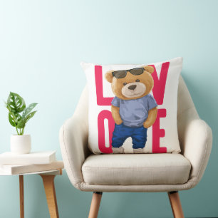 Teddybjörn för Alla hjärtans dag Kudde