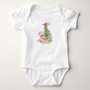 Teddybjörn för barnets första jul t shirt