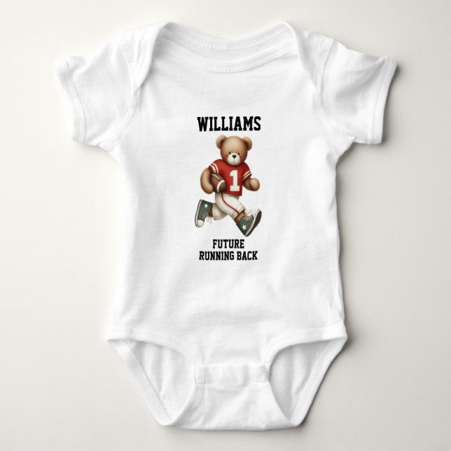 Teddybjörn för framtida fotbollsspelare t shirt (Framsida)