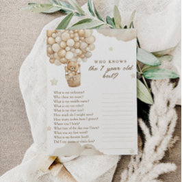 Teddybjörn Första Födelsedag Vem Vet Bäst Lek Tilläggskort