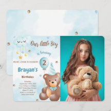Teddybjörn Fotoinbjudan