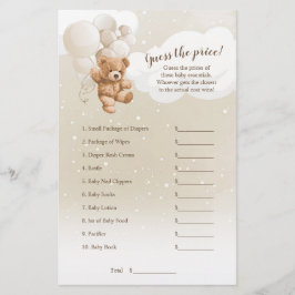 Teddybjörn Gissa Priset Spel Flyer