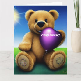 Teddybjörn  Grattis på födelsedagen  Kort