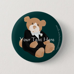 Teddybjörn Groom Button Knapp