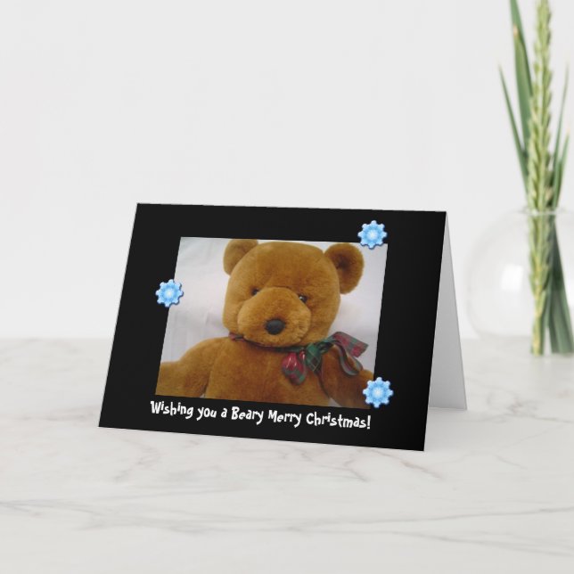 Teddybjörn jul helgkort (Framsida)