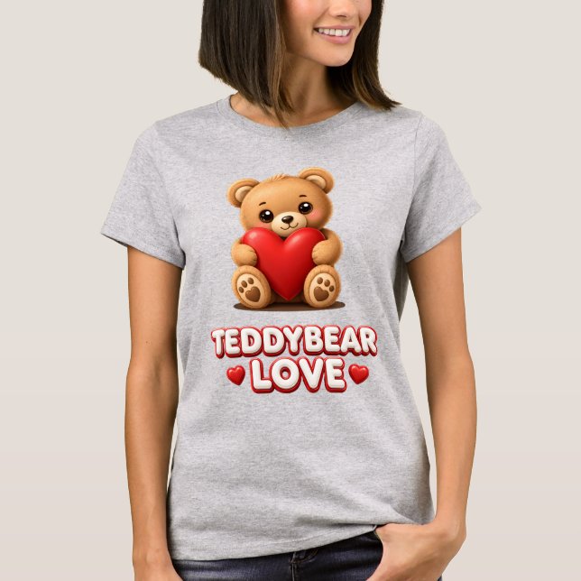 Teddybjörn Kärlek T-Shirt (Framsida)