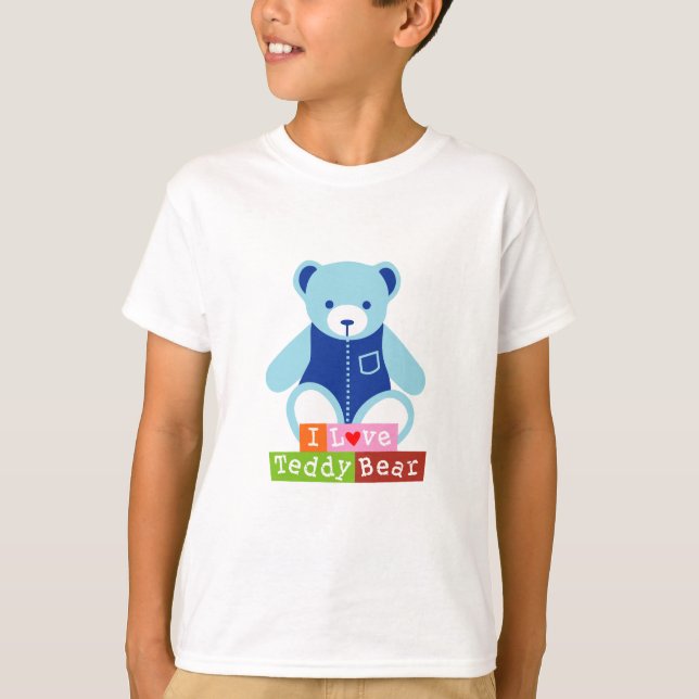 Teddybjörn kärlek tee shirt (Framsida)
