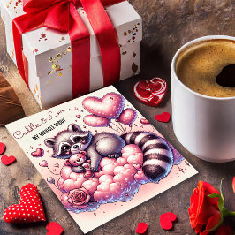 Teddybjörn Kärlek Tvättbjörn Valentinskort Julkort