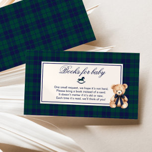 Teddybjörn Klassisk Plaid Vintageböcker för bebisa Tilläggskort