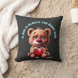 Teddybjörn knuffar kudde
