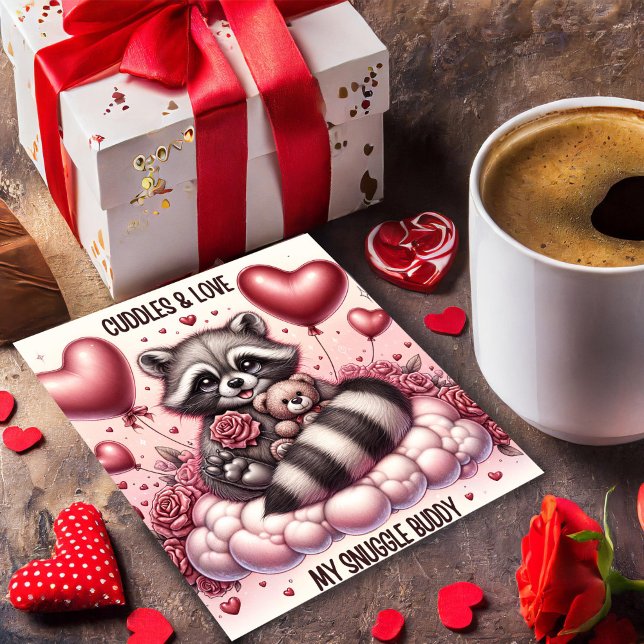 Teddybjörn Knuffar Tvättbjörn Valentinekort Julkort (Skapare uppladdad)