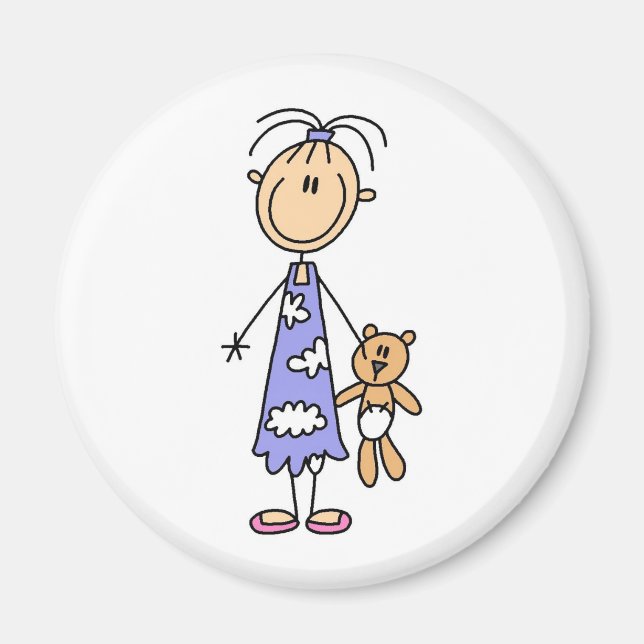 Teddybjörn Knuffkompis Magnet (Framsidan)