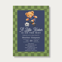 Teddybjörn Lilla Kickern Fotboll Baby Shower