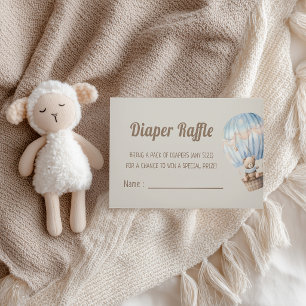 Teddybjörn luftballong Baby Shower blöja lotteri Tilläggskort