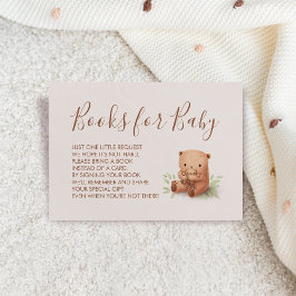 Teddybjörn Mamma med Baby Shower Böcker Tilläggskort