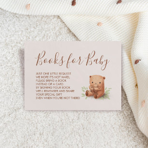 Teddybjörn Mamma med Baby Shower Böcker Tilläggskort
