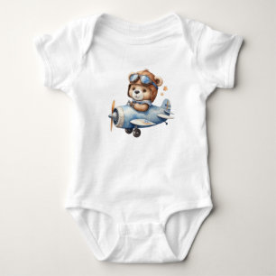 Teddybjörn med helikopter t shirt