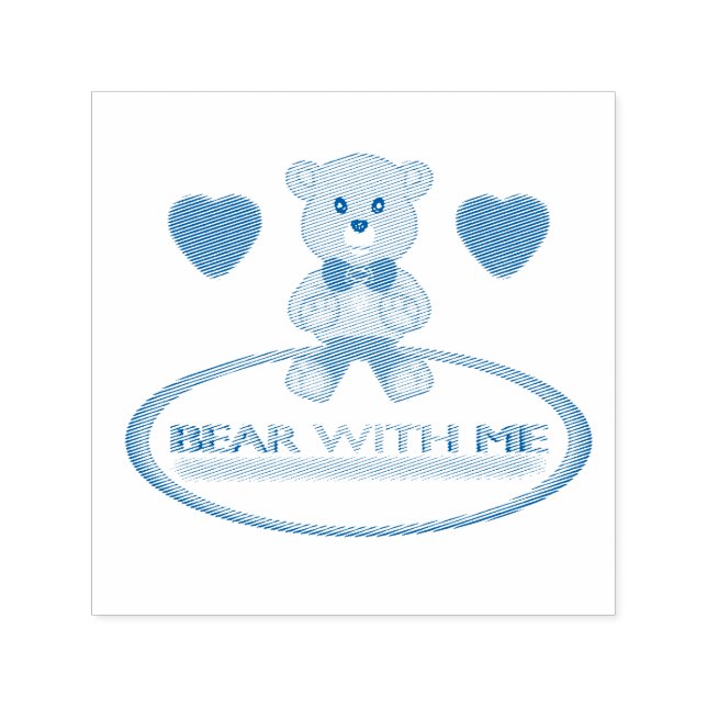 Teddybjörn Med Mig Självfärgande Stämpel (Design)