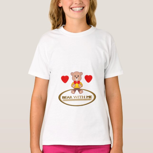 Teddybjörn Med Mig T Shirt (Framsida)