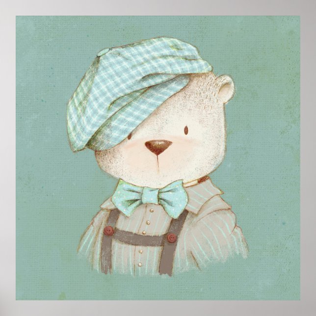 Teddybjörn Nyckfullhet Söt Behaglig Ljuvlig Poster (Framsidan)