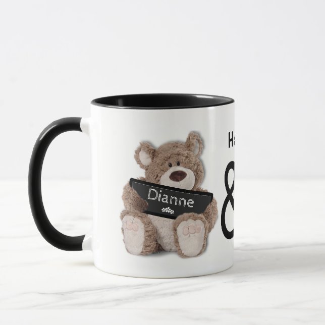 Teddybjörn omfamningar Kaffe Mugg (Vänster)