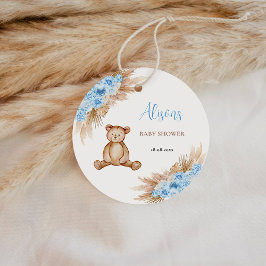 Teddybjörn Pampasgräs Gåvor Etiketter