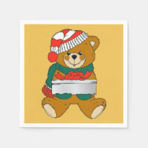 Teddybjörn Pappersservetter Jul