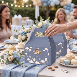 Teddybjörn Pilot Himmelsäventyr Baby Shower Godis Presentaskar